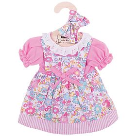 Bigjigs Toys Růžové květinové šaty pro panenku 38 cm, Bigjigs Toys
