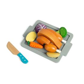 Bigjigs Toys Sada Pečené kuře se zeleninou, Bigjigs Toys