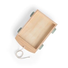 Bigjigs Toys Vozík s dřevěnými kostkami, Bigjigs Toys