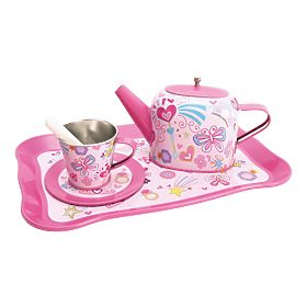 Bino  Dětský čajový set a stojan s cukrovím, Bino