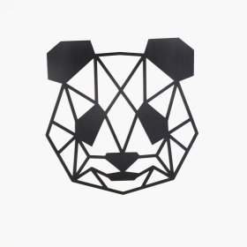 Dřevěný geometrický obraz - Panda - různé barvy, Elka Design