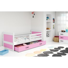 Dětská postel Rocky - bílo-růžová, BMS