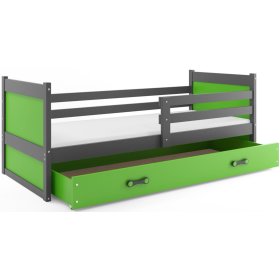 Dětská postel Rocky - šedo-zelená, BMS