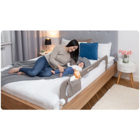 Univerzální zábrana na postel - béžová 