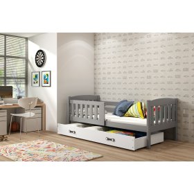 Dětská postel Exclusive šedá - bílý detail