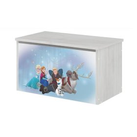 Dřevěná truhla na hračky - Ledové království - dekor norská borovice, BabyBoo, Frozen