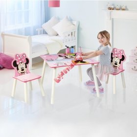 BAZAR - Dětský stůl s židlemi Minnie Mouse