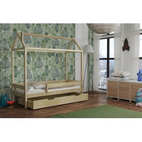 Dětská postel domeček Paul - přírodní, Ourbaby®