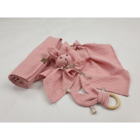 Mušelinový set pro miminko - růžový, TOLO