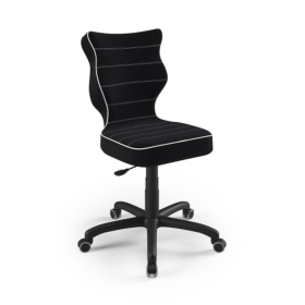 Ergonomická židle k psacímu stolu upravená na výšku 146-176,5 cm - černá