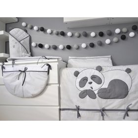 Dětské 3-dílné povlečení Panda - šedá, Modenex