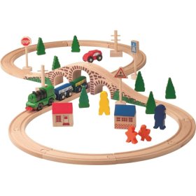 Dřevěná vláčkodráha s lokomotivou, Woodyland Woody