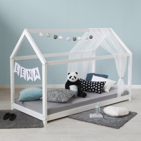 Dětská postel domeček Lena - bílá, Homestyle4u