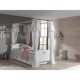 Dětská postel Amori s nebesy 200x90 cm, VIPACK FURNITURE