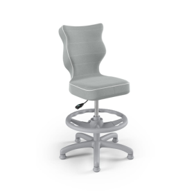 Dětská ergonomická židle k psacímu stolu upravená na výšku 119-142 cm - šedá