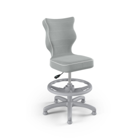 Dětská ergonomická židle k psacímu stolu upravená na výšku 119-142 cm  - šedá