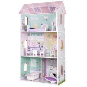 Dřevěný domeček pro panenky Jahodová rezidence, EcoToys