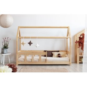 BAZAR Dětská postel domeček 160 x70 cm se zábranou Mila Classic, ADEKO