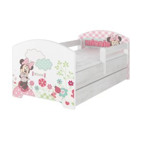 BAZAR - Dětská postel se zábranou - Minnie Mouse - bez úložného prostoru 140x70 cm, BabyBoo, Minnie Mouse