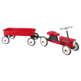 Odrážedlo Traktor s přívěsem - červený