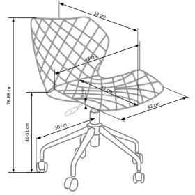 Studentská židle Matrix - černo-tyrkysová, Halmar