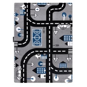 Dětský koberec PETIT - Cesty a silnice - šedý, F.H.Kabis