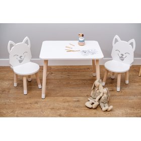 BAZAR Dětský stůl - Liška - bílý, Ourbaby