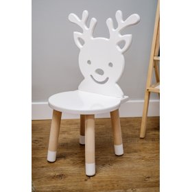 Dětská židlička - Jelen - bílá, Ourbaby