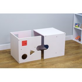 BAZAR Dětský stůl s židličkou Cube - bílý, Ourbaby