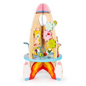 Multifunkční vzdělávací dřevěná raketa 8v1, EcoToys