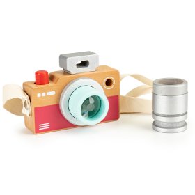 Dětský dřevěný fotoaparát s kaleidoskopem, EcoToys