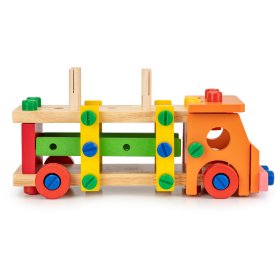 Dřevěná konstrukční sada s nářadím, EcoToys