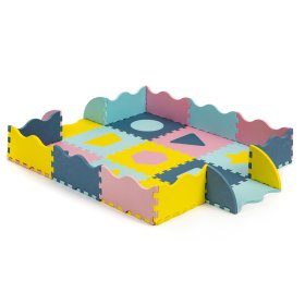 Pěnová podložka - puzzle pastelové barvy