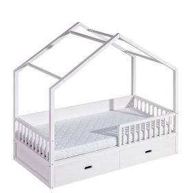 Dětská postel domeček Viktor - 200x90 cm - šedá, Dolmar