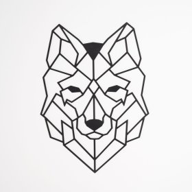Dřevěný geometrický obraz - Vlk - různé barvy, Elka Design