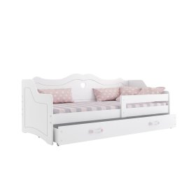 BAZAR - Dětská postel Julie se zády - bílá 160x80 cm, BMS