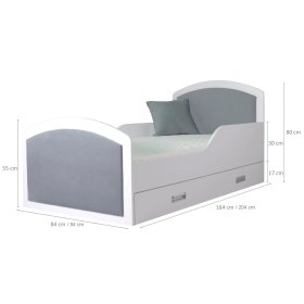 BAZAR Dětská postel QUEEN - AMOR - pudrová růžová