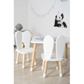 Bazar - Dětský stůl s židlemi - Ouška - bílý, Ourbaby®