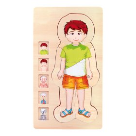 Small Foot Dřevěné hračky puzzle anatomie Tim, small foot