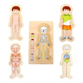 Small Foot Dřevěné hračky puzzle anatomie Tim, small foot