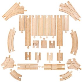 Bigjigs Rail Dřevěné koleje set 25 dílů, Bigjigs Rail