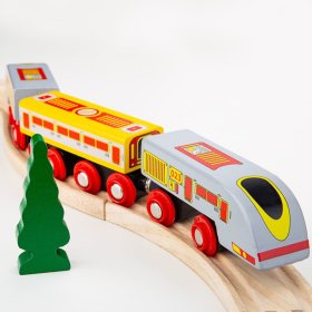 Bigjigs Rail Rychlík Eurostar + 3 koleje, Bigjigs Rail