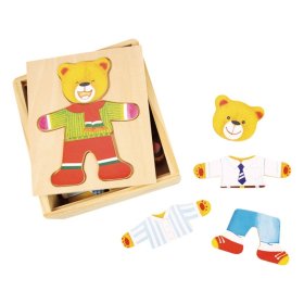 Bigjigs Toys Oblékací puzzle Pan medvěd, Bigjigs Toys