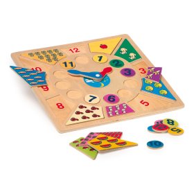 Small Foot Vkládací výukové puzzle nauč se hodiny, Small foot by Legler