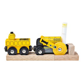 Bigjigs Rail Replika historické lokomotivy Rocket + 2 koleje, Bigjigs Rail