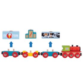 Bigjigs Rail Vlak se zbožím + 3 koleje, Bigjigs Rail