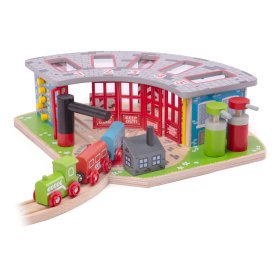 Bigjigs Rail Exkluzivní depo pro 5 vláčků, Bigjigs Rail