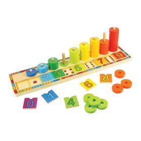 Bigjigs Toys Deska nasazování s čísly, Bigjigs Toys