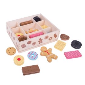 Bigjigs Toys Box s dřevěnými sušenkami, Bigjigs Toys