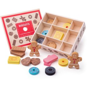 Bigjigs Toys Box s dřevěnými sušenkami, Bigjigs Toys
